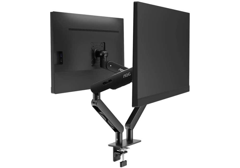 AOC Supports de table AM420B Dual jusqu’à 9 kg – Noir