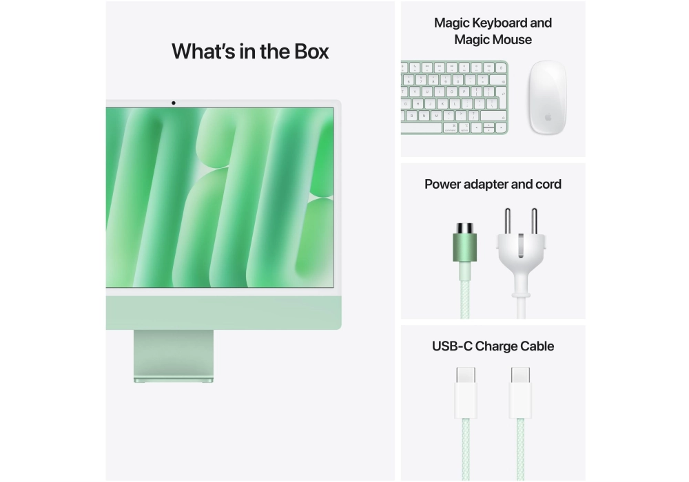 Apple iMac 24" M4 8C GPU / 256 GB / 16 GB Vert