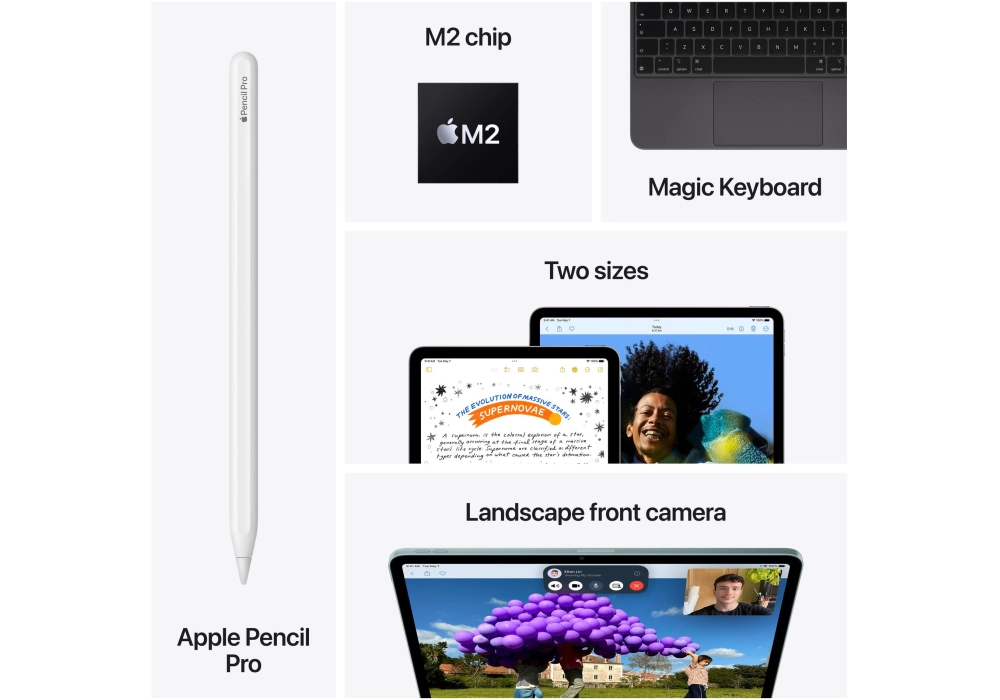 Apple iPad Air M2 11" Cellular - 128 Gb (Bleu) 2024