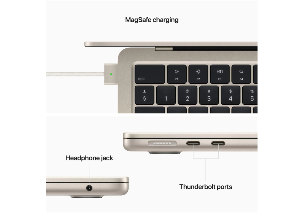 Apple MacBook Air 13" 2022 M2 8C GPU / 256 Go / 16 Go étoile polaire