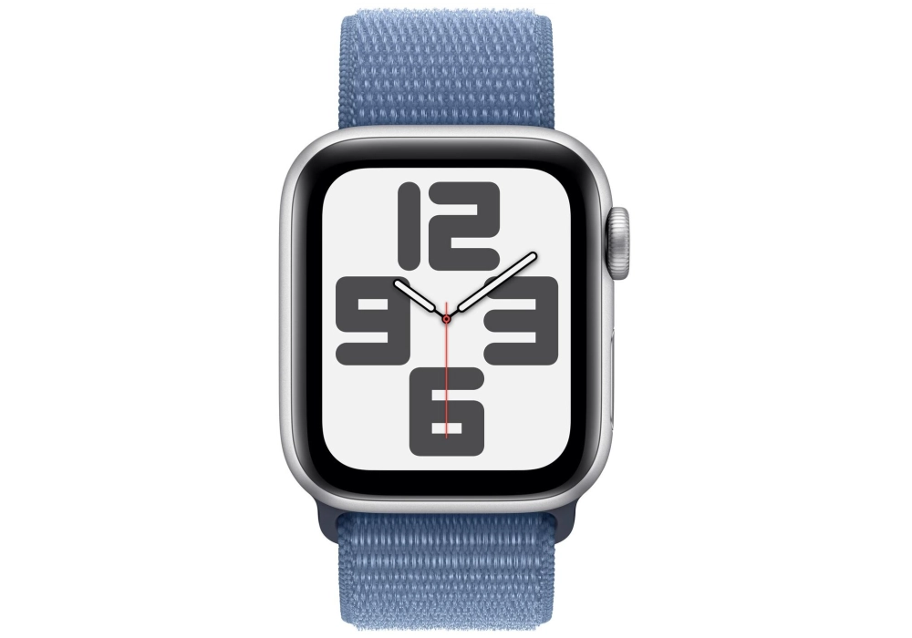 Apple Watch SE 2023 40 mm GPS Alu Argent Loop Bleu dhiver
