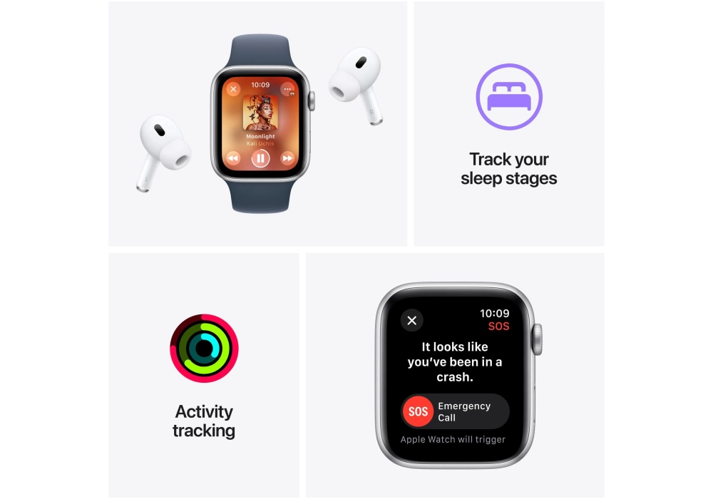 Apple Watch SE 2023 40 mm GPS Alu Sport Minuit S/M