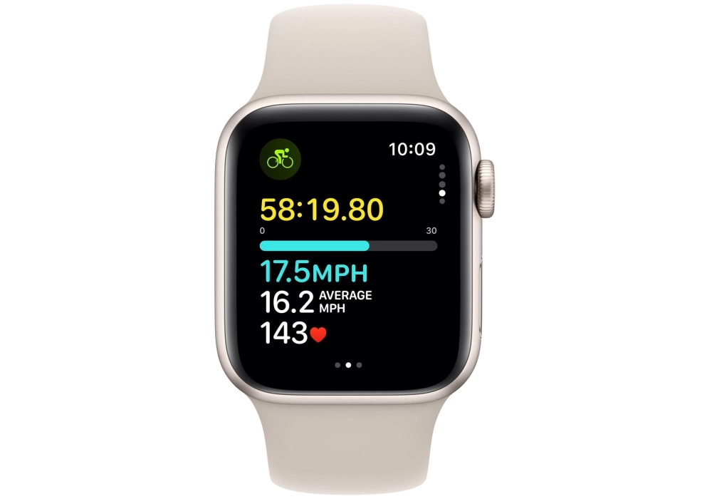Apple Watch SE 2023 40 mm LTE Alu Sport Band Lumière stellaire M/L