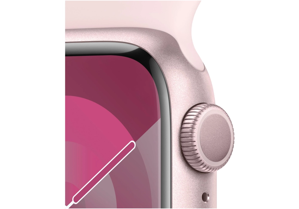 Apple Watch Series 9 41 mm Alu Rose Sport Rose pâle M/L