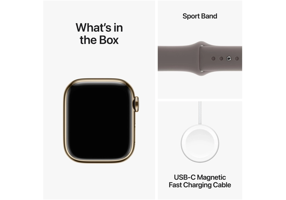 Apple Watch Series 9 41 mm LTE Or Sport Argile S/M