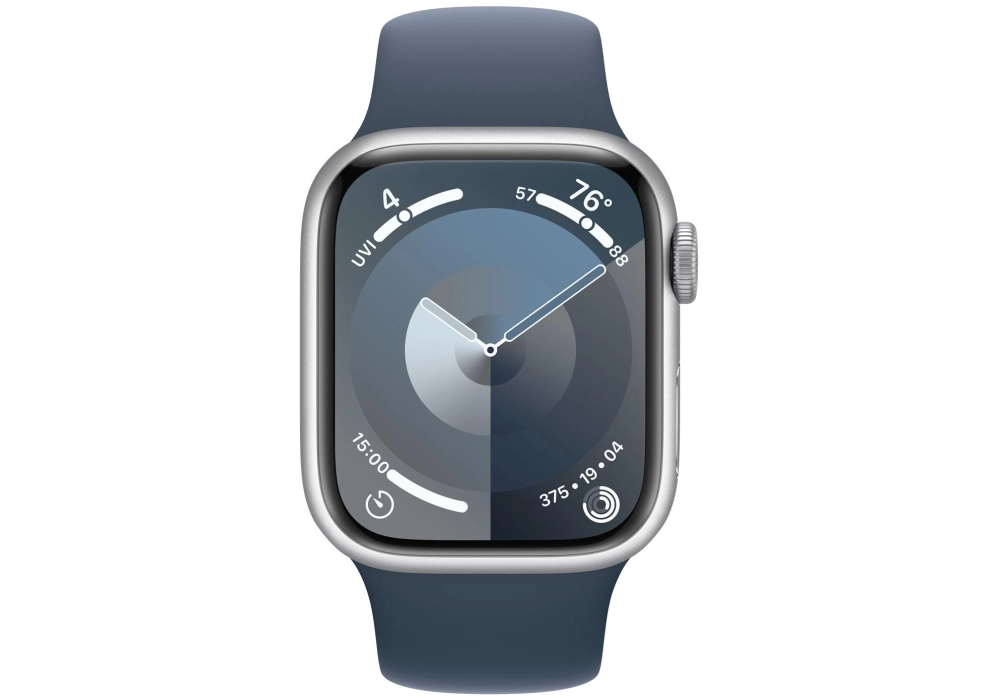 Apple Watch Series 9 45 mm LTE Alu Argent Sport Bleu orage S/M