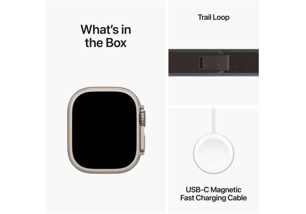 Apple Watch Ultra 2 Trail Loop bleu/noir S/M