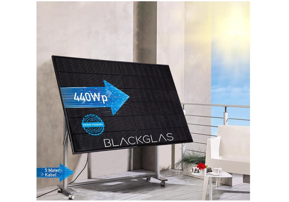 BLACKGLAS Installation solaire ECOsurfacePRO 440 Wp