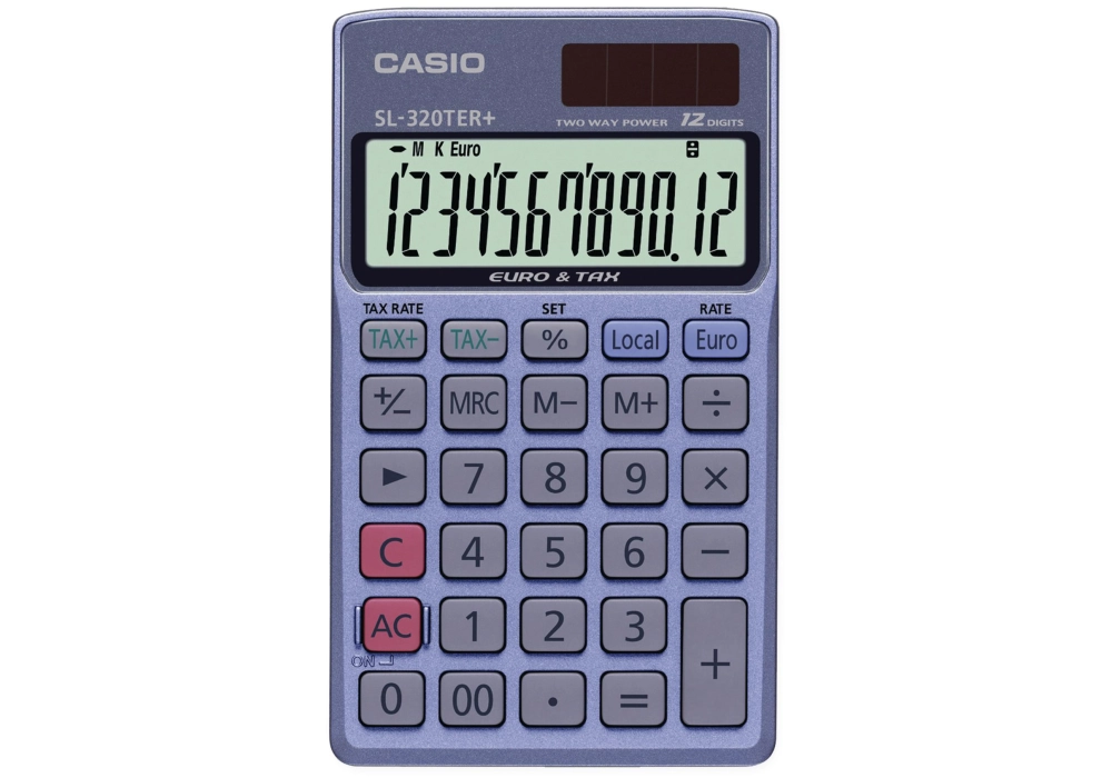 Casio Calculatrice SL-320ter+ Bleu acier