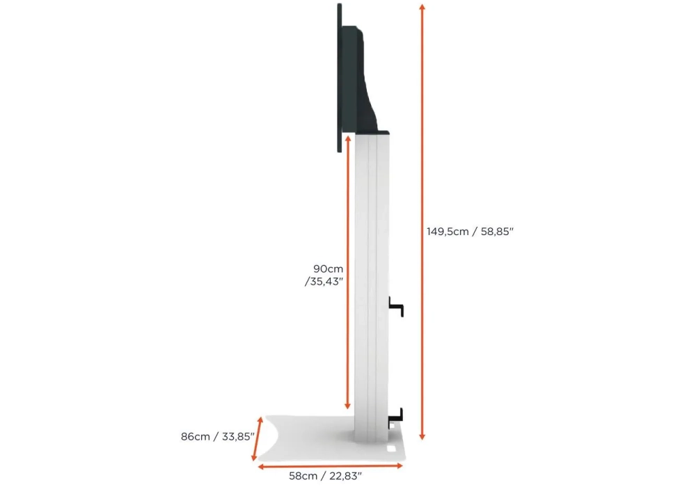 Celexon Pied de support Professional Plus Fixed-42100P Argenté