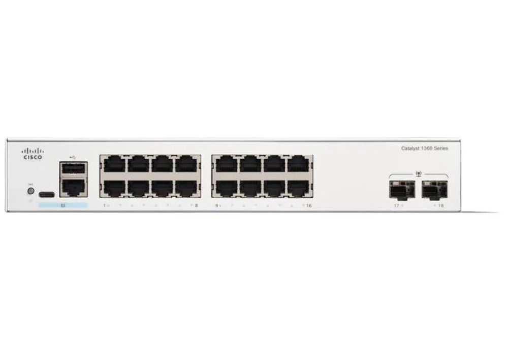 Cisco Switch Catalyst C1300-16T-2G 18 ports