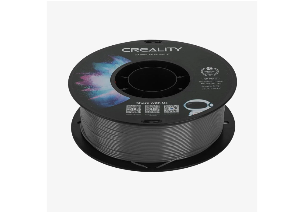 Creality Filament PETG, Gris, 1.75 mm, 1 kg