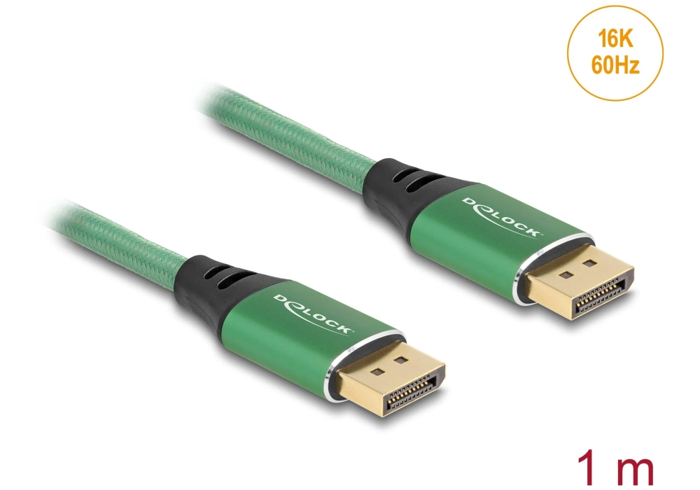 Delock Câble 16K 60 Hz DisplayPort - DisplayPort, 1 m, Vert