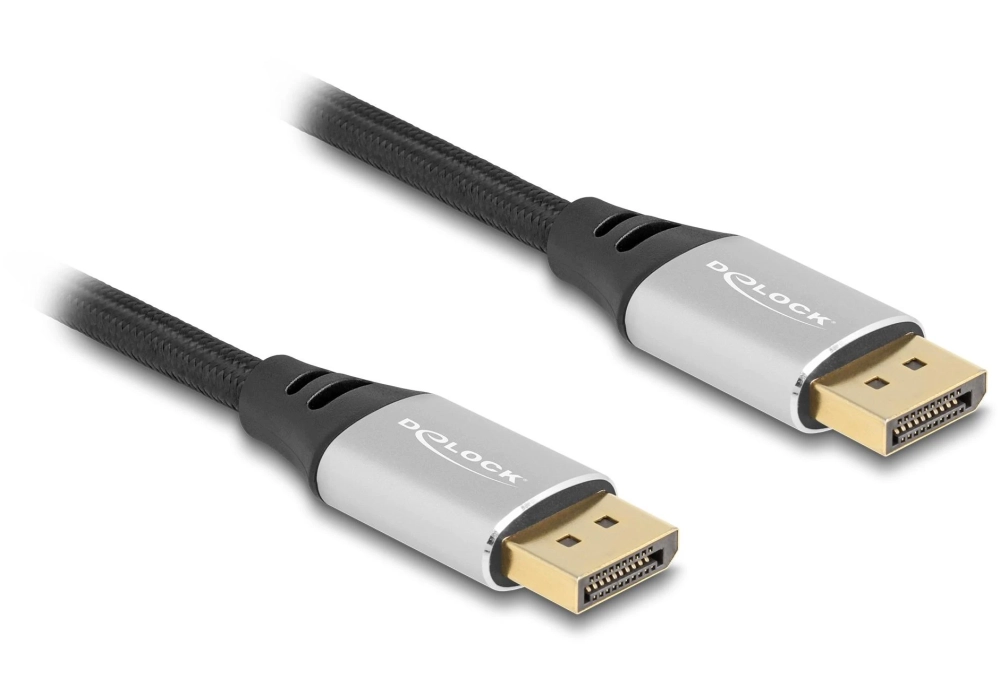 Delock Câble 16K 60 Hz DisplayPort - DisplayPort, 2 m, Argenté