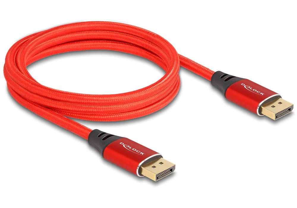 Delock Câble 16K 60 Hz DisplayPort - DisplayPort, 2 m, Rouge