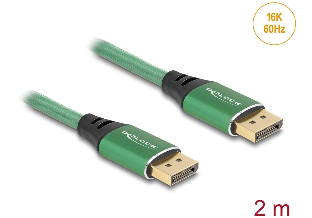 Delock Câble 16K 60 Hz DisplayPort - DisplayPort, 2 m, Vert