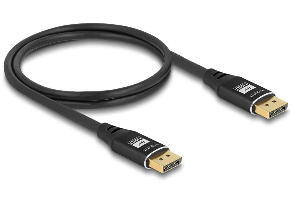 Delock Câble 8K 60 Hz DisplayPort - DisplayPort, 1 m, Noir