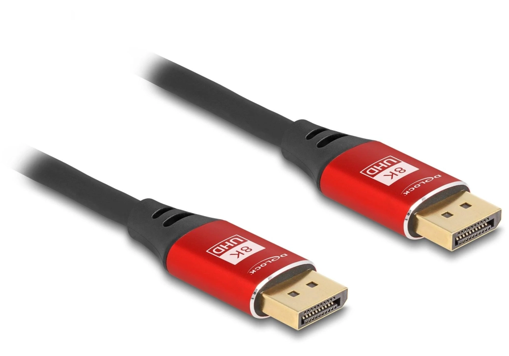 Delock Câble 8K 60 Hz DisplayPort - DisplayPort, 1 m, Rouge