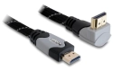 DeLock Câble coudé en haut HDMI - HDMI - 2.0 m (Gris)