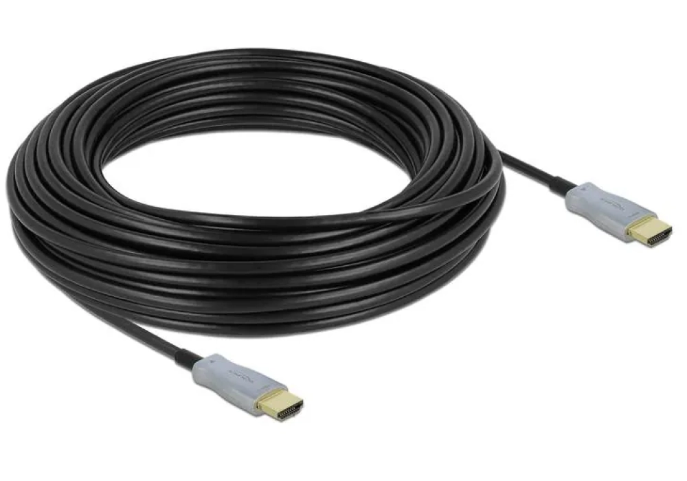 Delock Câble optique 4K 60Hz HDMI - HDMI, 20 m, Noir