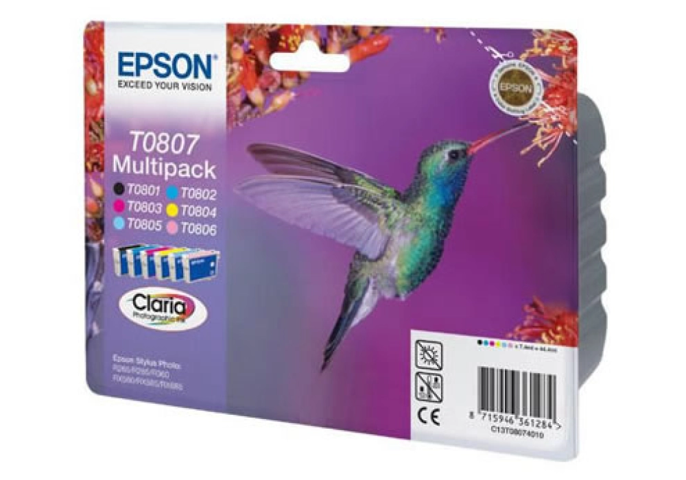 Epson Ink Cartridge T0807 - Multipack