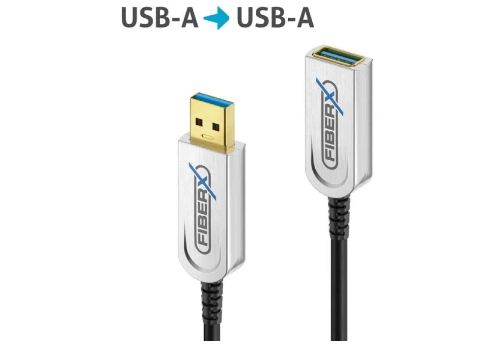 FiberX Câble de prolongation USB 3.1 FX-I650 AOC USB A - USB A 3 m