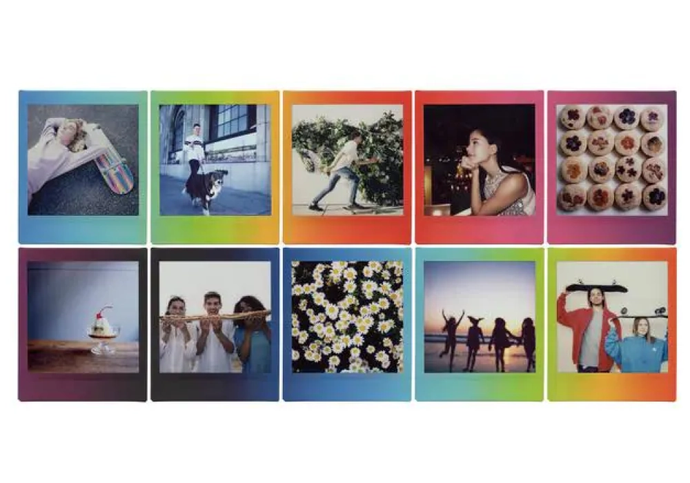 Fujifilm Film instantané Instax Square Rainbow 10 photos