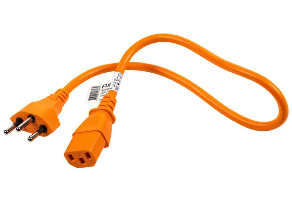FURBER.power Câbles d’alimentation C13-T12 - 0.5 m (Orange)