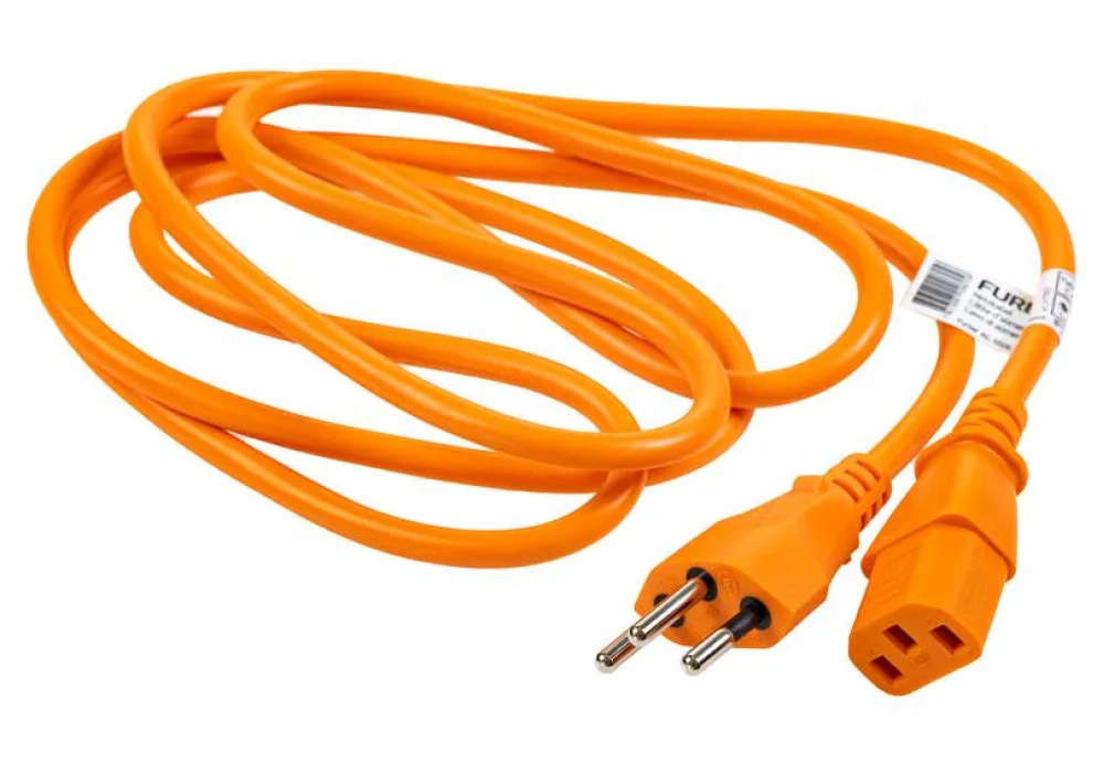 FURBER.power Câbles d’alimentation C13-T12 - 1.8 m (Orange)