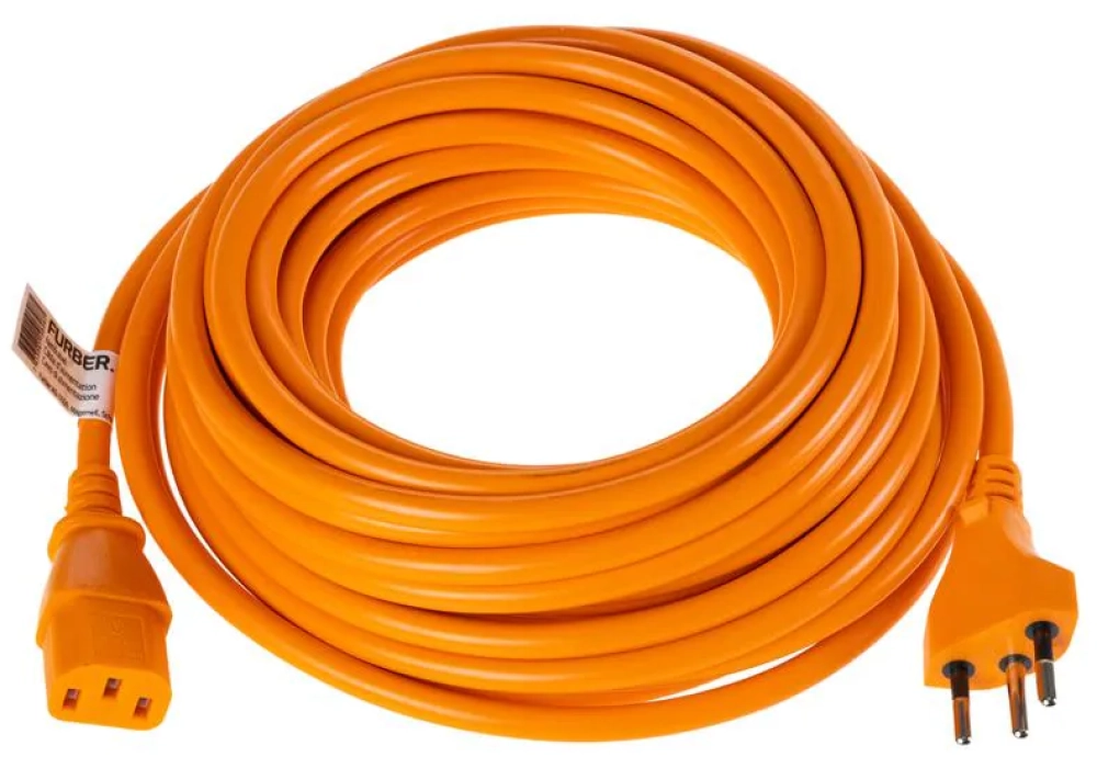 FURBER.power Câbles d’alimentation C13-T12 - 10.0 m (Orange)
