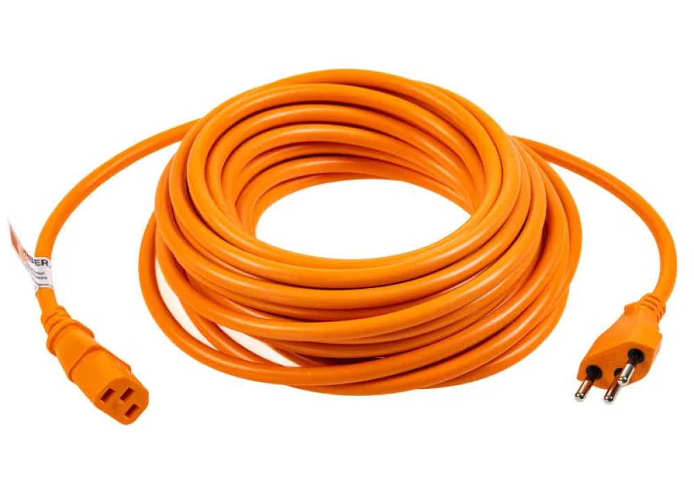 FURBER.power Câbles d’alimentation C13-T12 - 5.0 m (Orange)