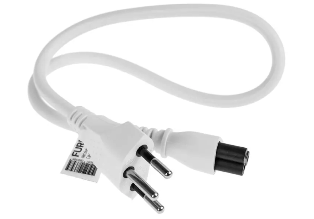 FURBER.power Câbles d’alimentation C5-T12 - 0.5 m (Blanc)