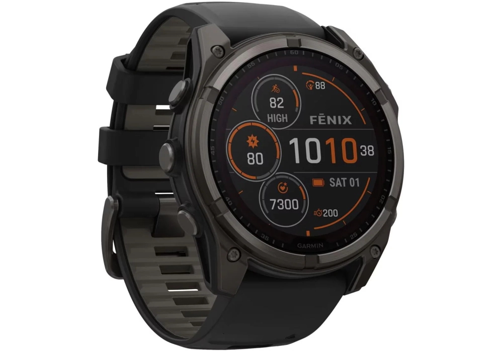 GARMIN Fenix 8 Solar Sapphire, 51 mm Noir