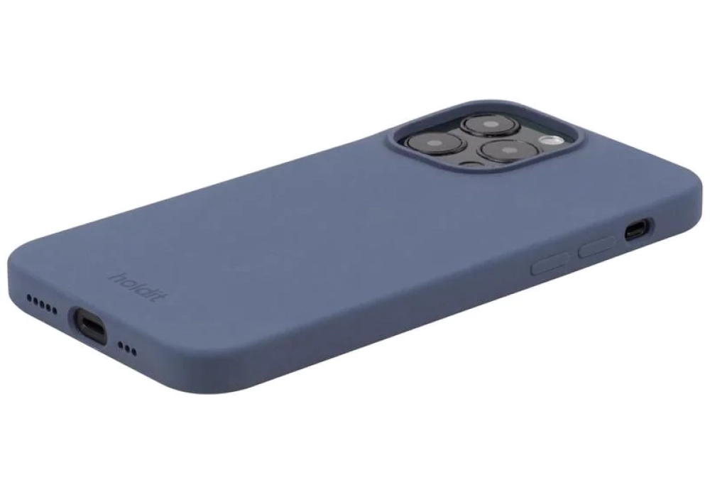 Holdit Coque arrière Silicone iPhone 14 Pro (Bleu)