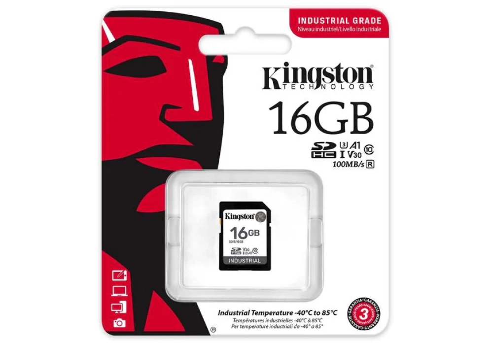 Kingston Carte SDHC Industrial 16 GB
