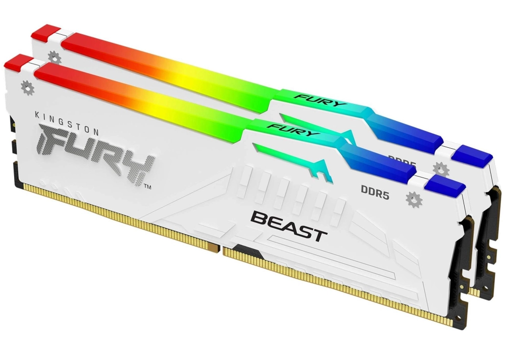 Kingston DDR5-RAM FURY Beast Blanc RGB 6000 MHz 2x 16 GB