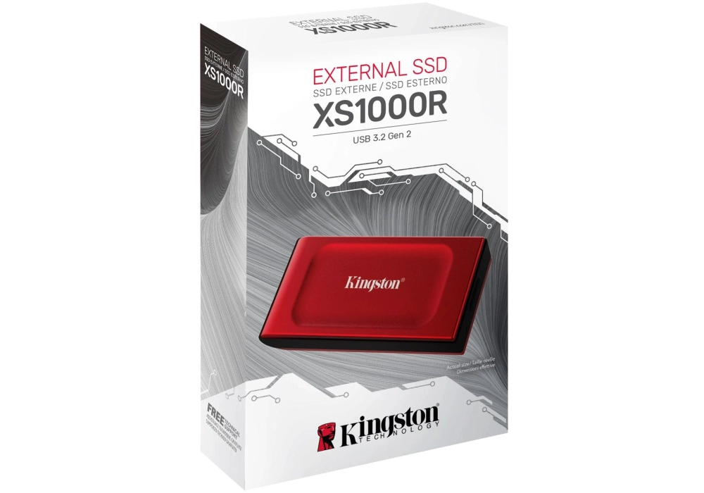 Kingston SSD externe XS1000 1000 GB Rouge