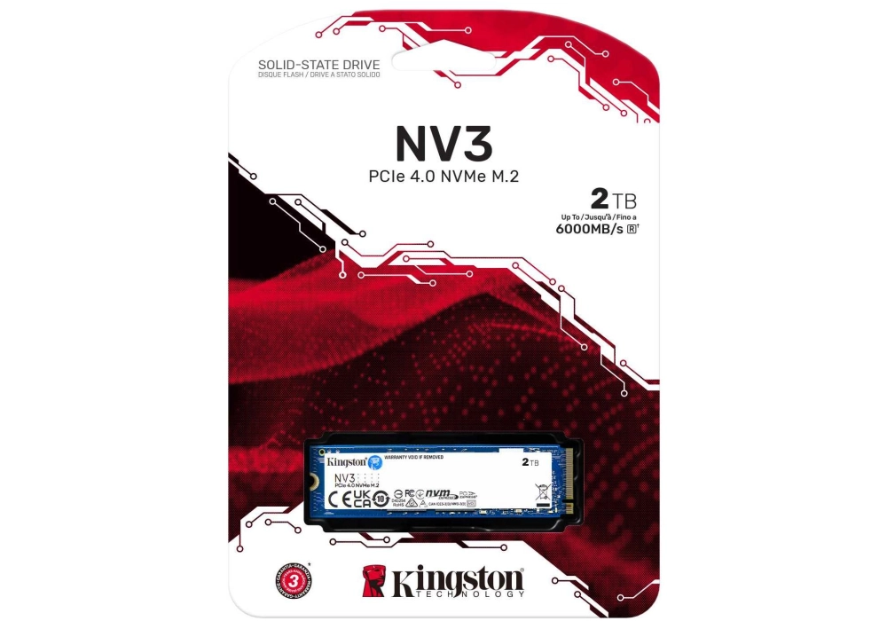 Kingston SSD NV3 M.2 2280 NVMe 2000 GB