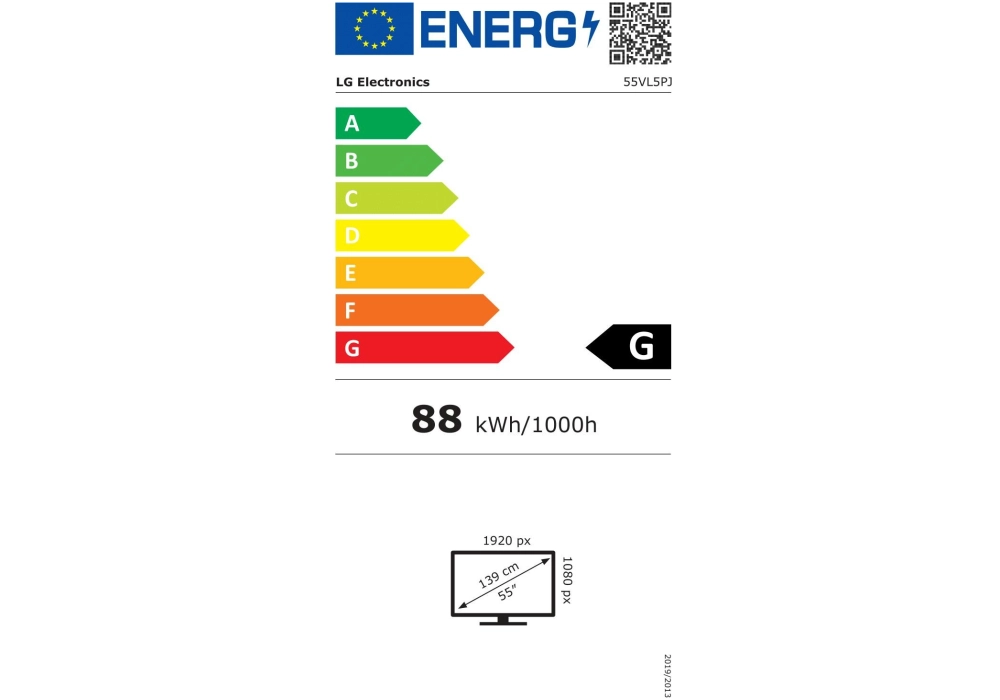 LG Affichage mur vidéo 55 VL5PJ 55 "