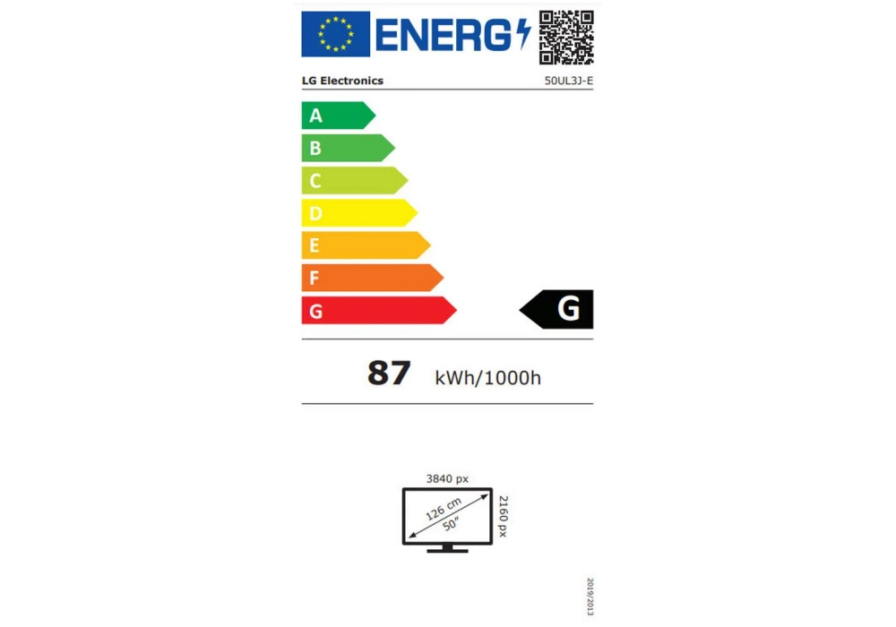 LG Ecran Public 50UL3J-E 50"