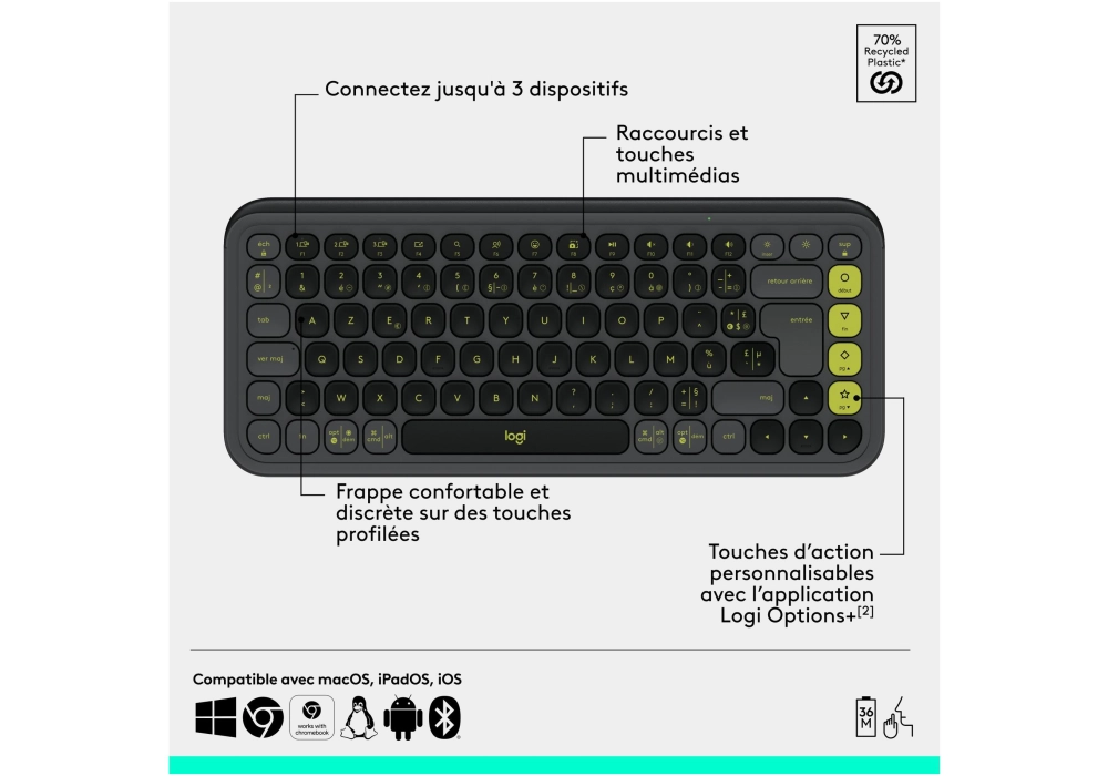 Logitech POP Icon Combo Graphite (CH Layout)