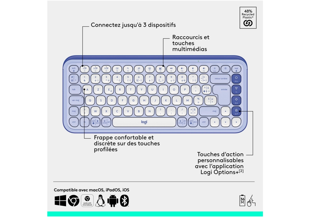 Logitech POP Icon Combo Lilac (CH Layout)