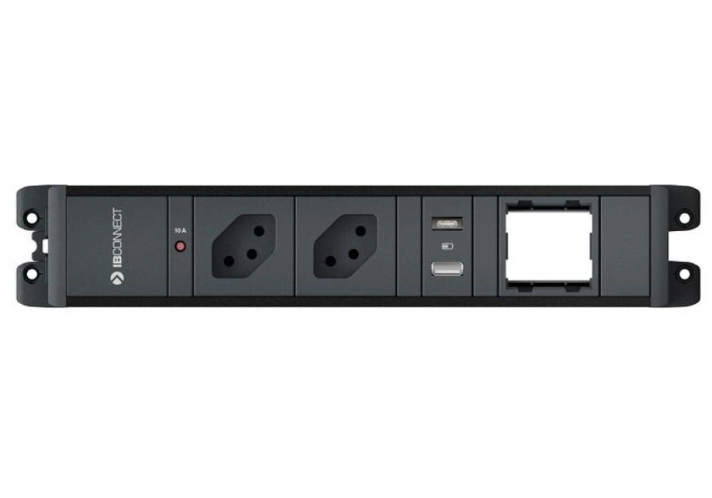 Max Hauri CUBO 2x T13, USB-A/C, module vide Noir
