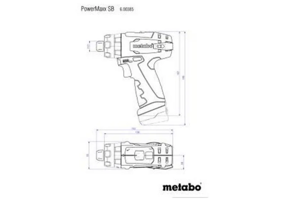 Metabo Perceuse-visseuse sans fil PowerMaxx SB Basic Set 2 x 2.0 Ah