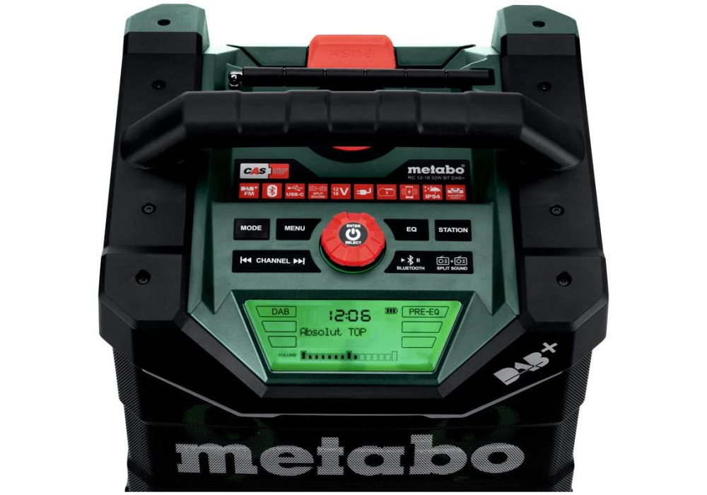 Metabo Radio de chantier RC 12-18 32W BT DAB+, Solo