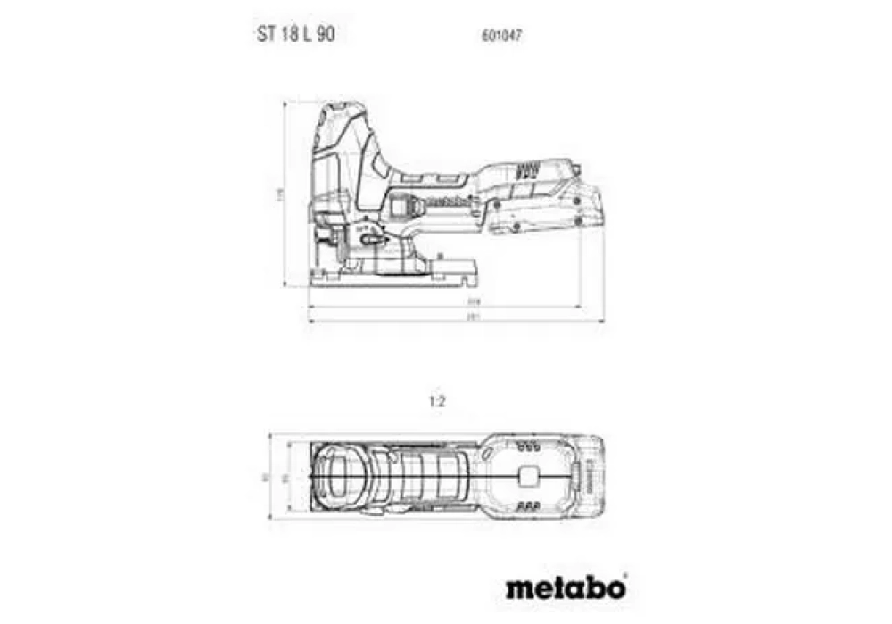 Metabo  ST 18 L 90 Akku-Stichsäge Krt. / (Karkasse) ohne Akkupack, ohne Ladegerät