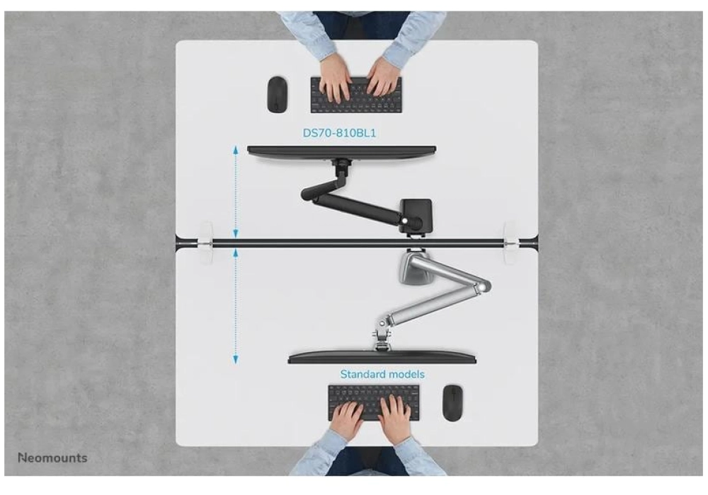 NEOMOUNTS Supports de table DS70-810BL1 jusqu'à 9 kg