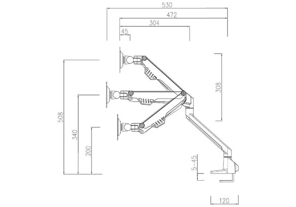 NEOMOUNTS Supports de table FPMA-D750DWHITE2 jusqu'à 8 kg