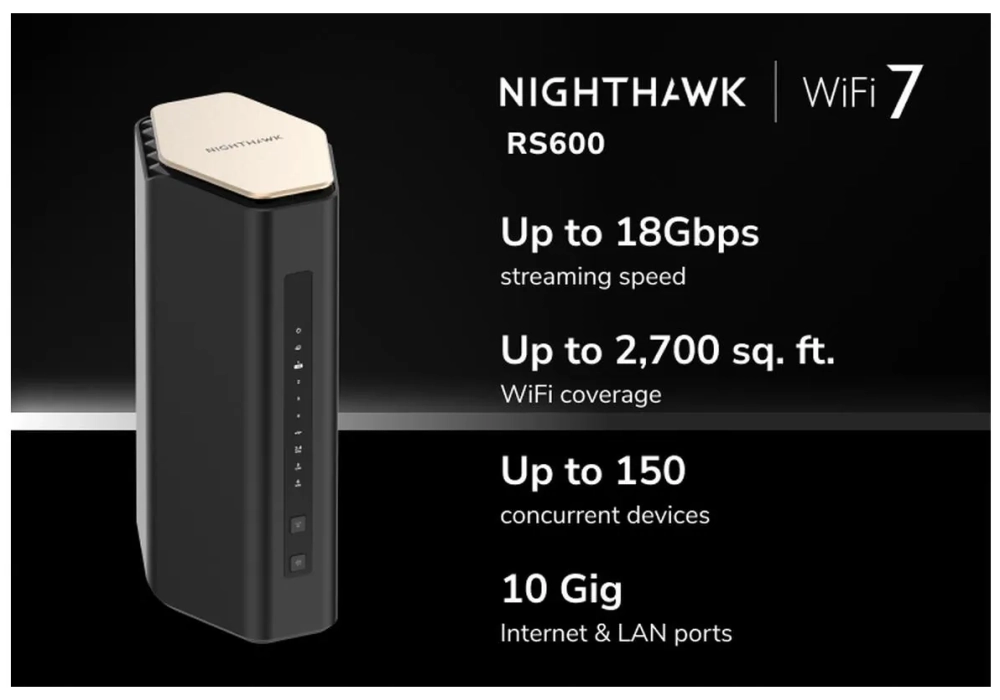 Netgear Routeur WiFi tri-bande RS600 Nighthawk WiFi 7