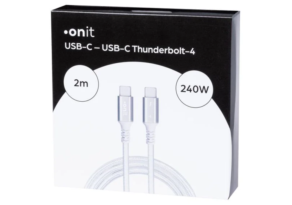 onit Cavo Thunderbolt 4 USB C - USB C 2 m, Blanc